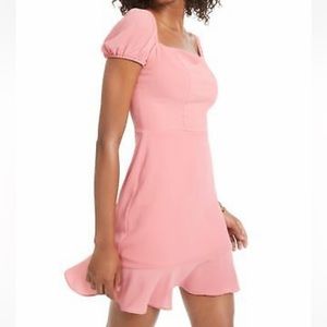B Darlin Dusty Rose Flounce-Hem A-Line Dress Size 1/2 NWT